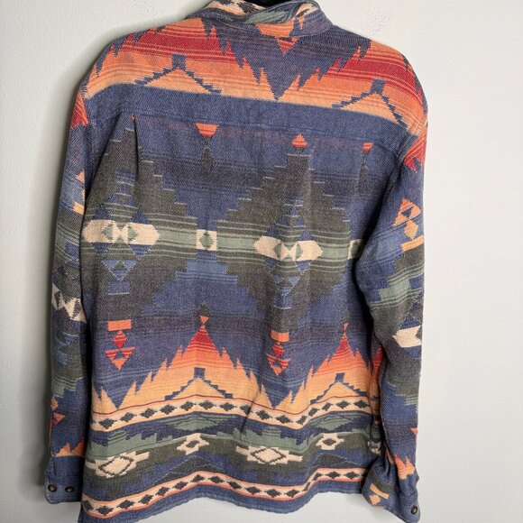 The Territory Ahead Women's Blue‎ Native Flannel Long Sleeve Top - Size M Medium - Picture 2 of 3